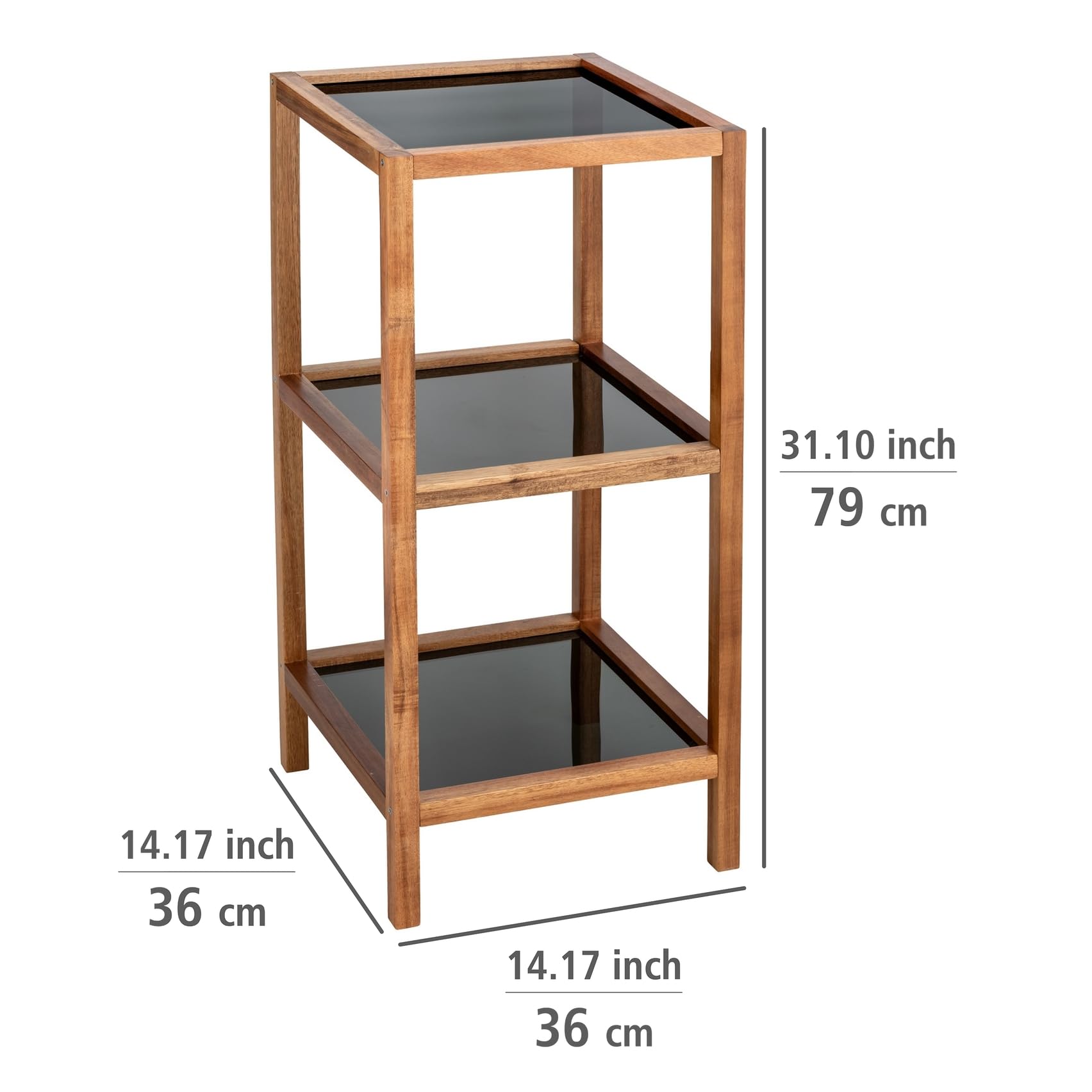 wenko-fondi-bad-wohnregal-36-x-79-x-36-cm-3-etagen-aus-akazienholz-mit-schwarzgl image 2