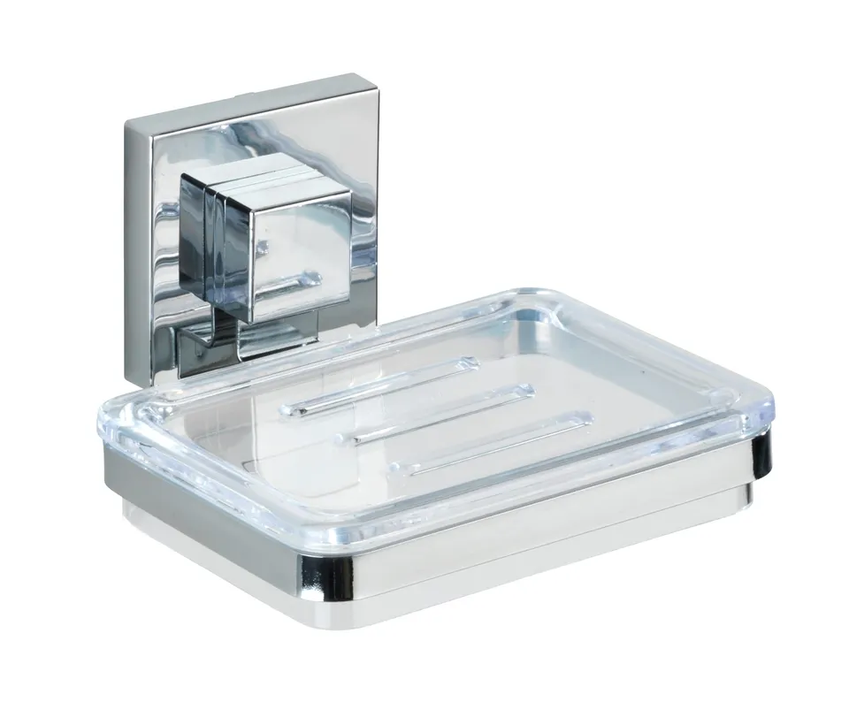 wenko-seifenablage-quadro-vacuum-loc-edelstahl-12-x-6-5-x-12-cm image 1