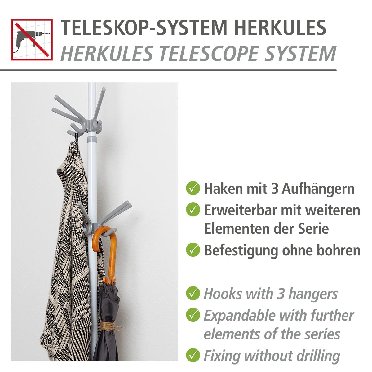 wenko-herkules-haken-2er-set-mehrfach-halter-mit-je-3-haken-grau image 4