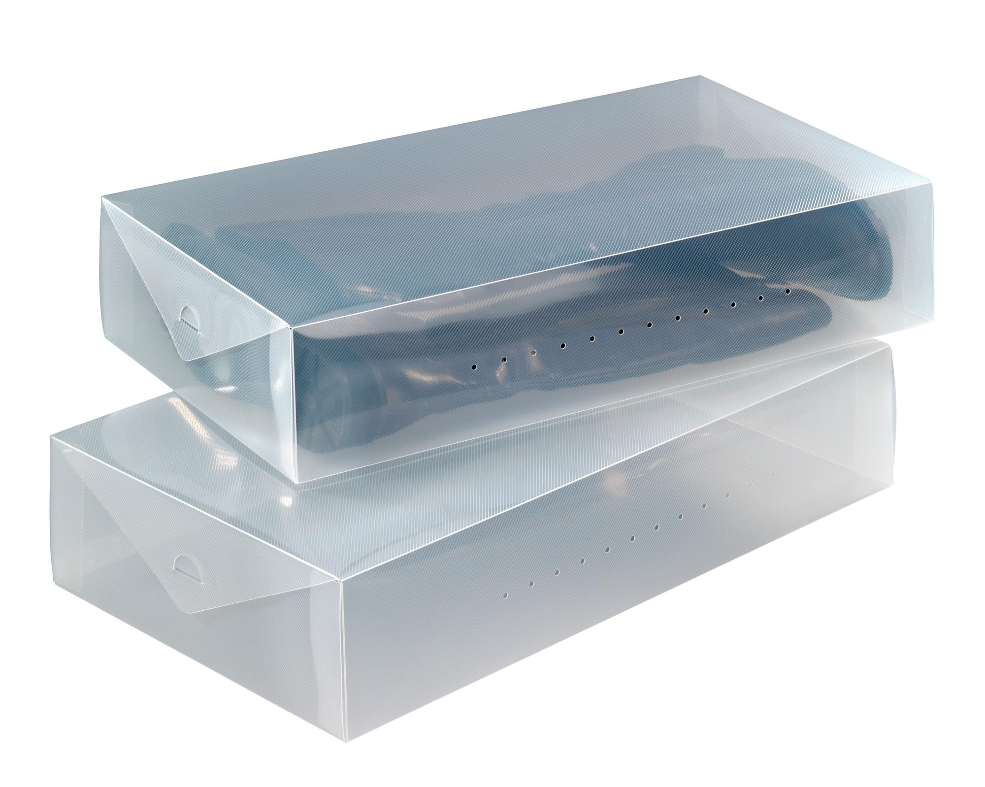 wenko-stiefelbox-transparent-2er-set-52-x-11-x-30-cm-kunststoff-aufbewahrungsbox image 1