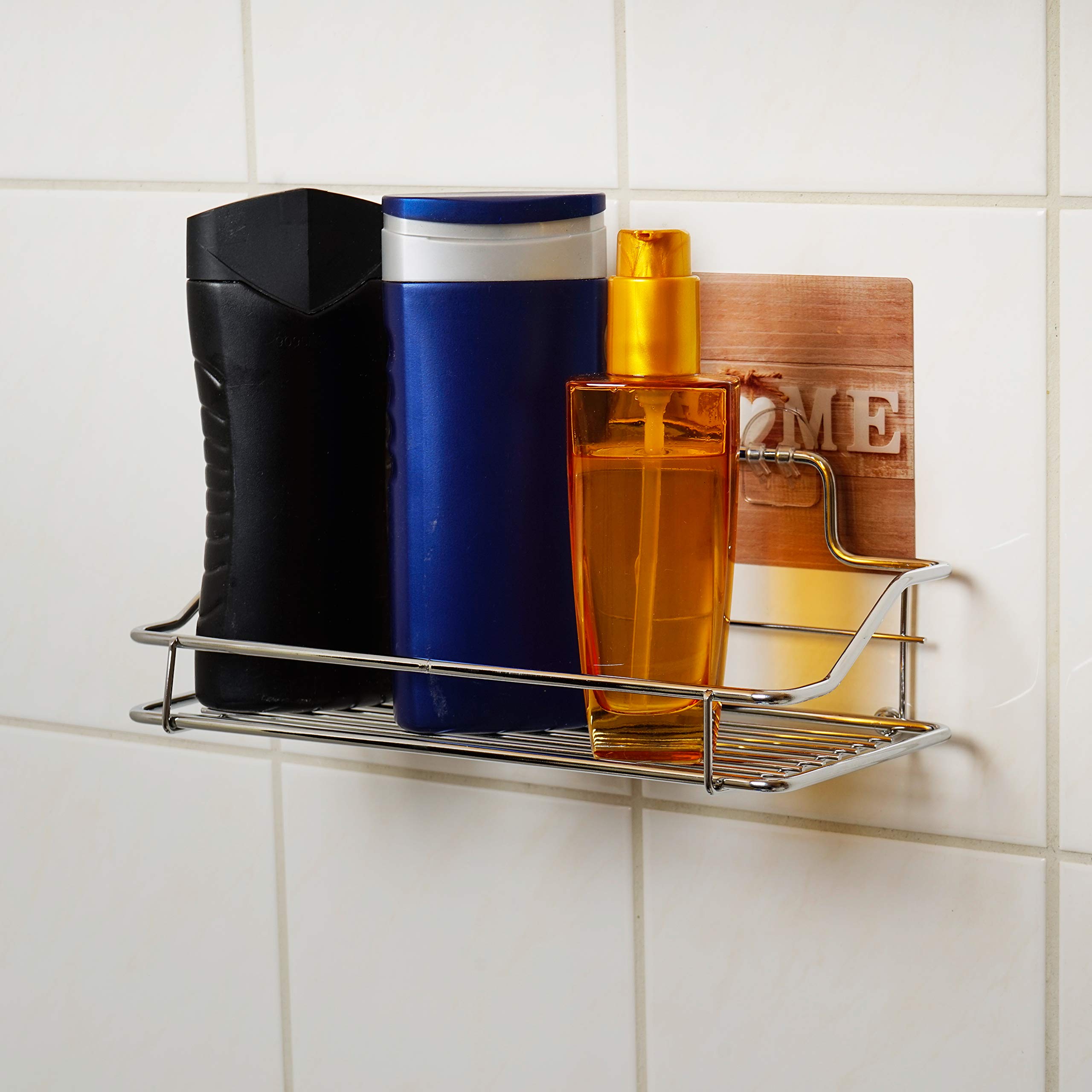 sanilo-duschablage-home-ohne-bohren-aus-edelstahl-mit-haken-25-0-x-11-5-x-9-cm image 2