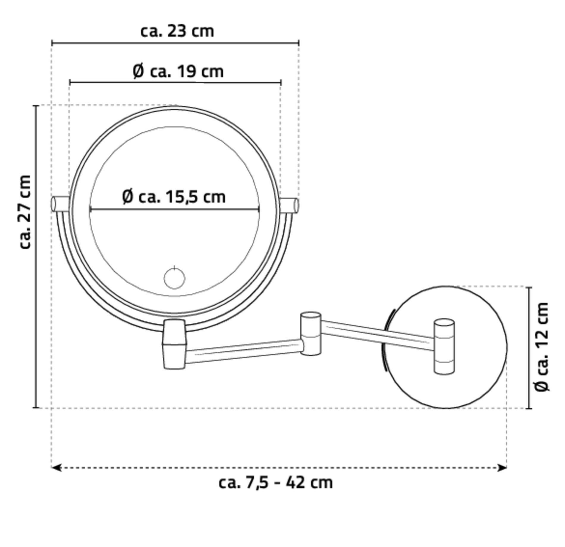 ridder-shuri-kosmetikspiegel-h-ngespiegel-schwarz-mit-touch-dimmer-und-5x-vergr- image 7