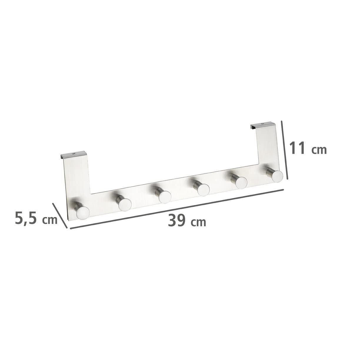 wenko-t-rgarderobe-celano-handtuchhalter-f-r-die-t-r-mit-6-haken-edelstahl-matt- image 6