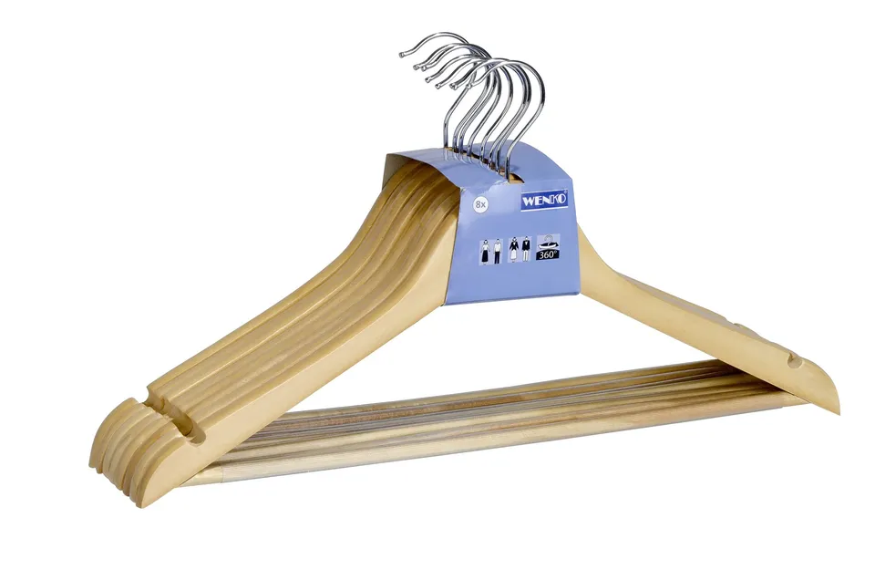 wenko-formb-gel-eco-braun-buchenholz-45-cm-24er-set-mit-hosensteg image 1