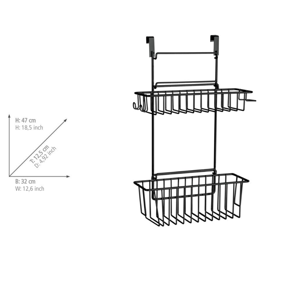 wenko-flexi-einh-ngekorb-2-etagen-32-x-47-x-12-5-cm-schwarz image 5