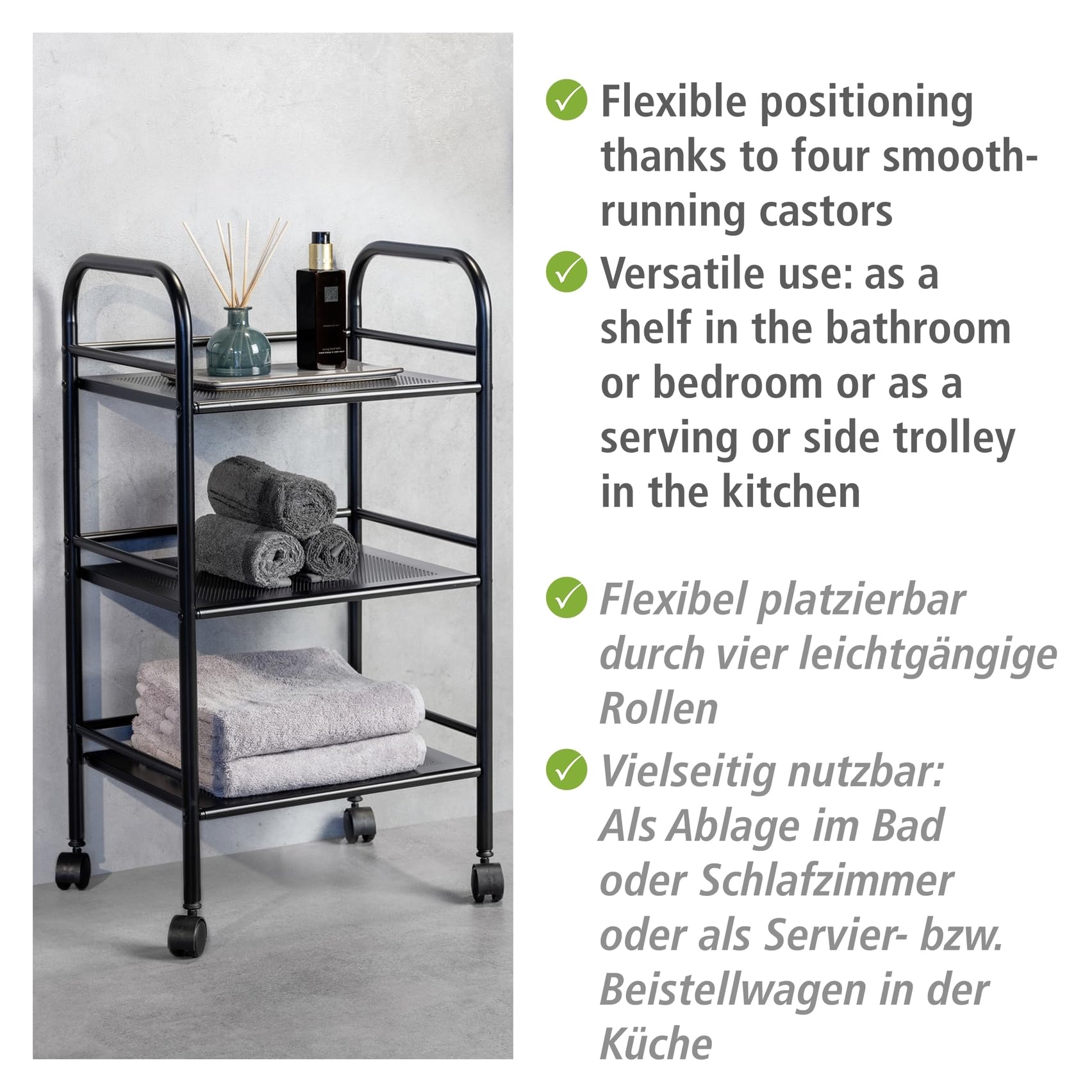 wenko-badwagen-mit-3-etagen-41x75x32-cm-schwarz-mit-rollen image 3