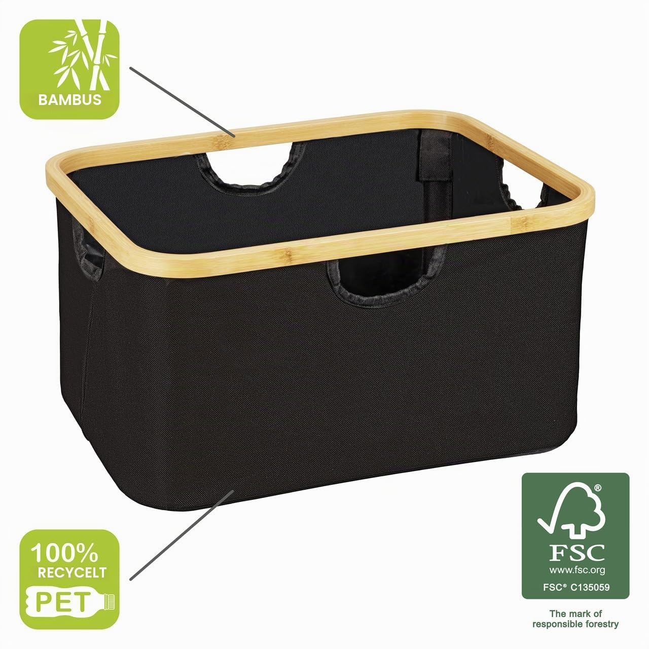 wenko-korb-ecori-2er-set-28-l-bambus-rpet-natur-schwarz image 5