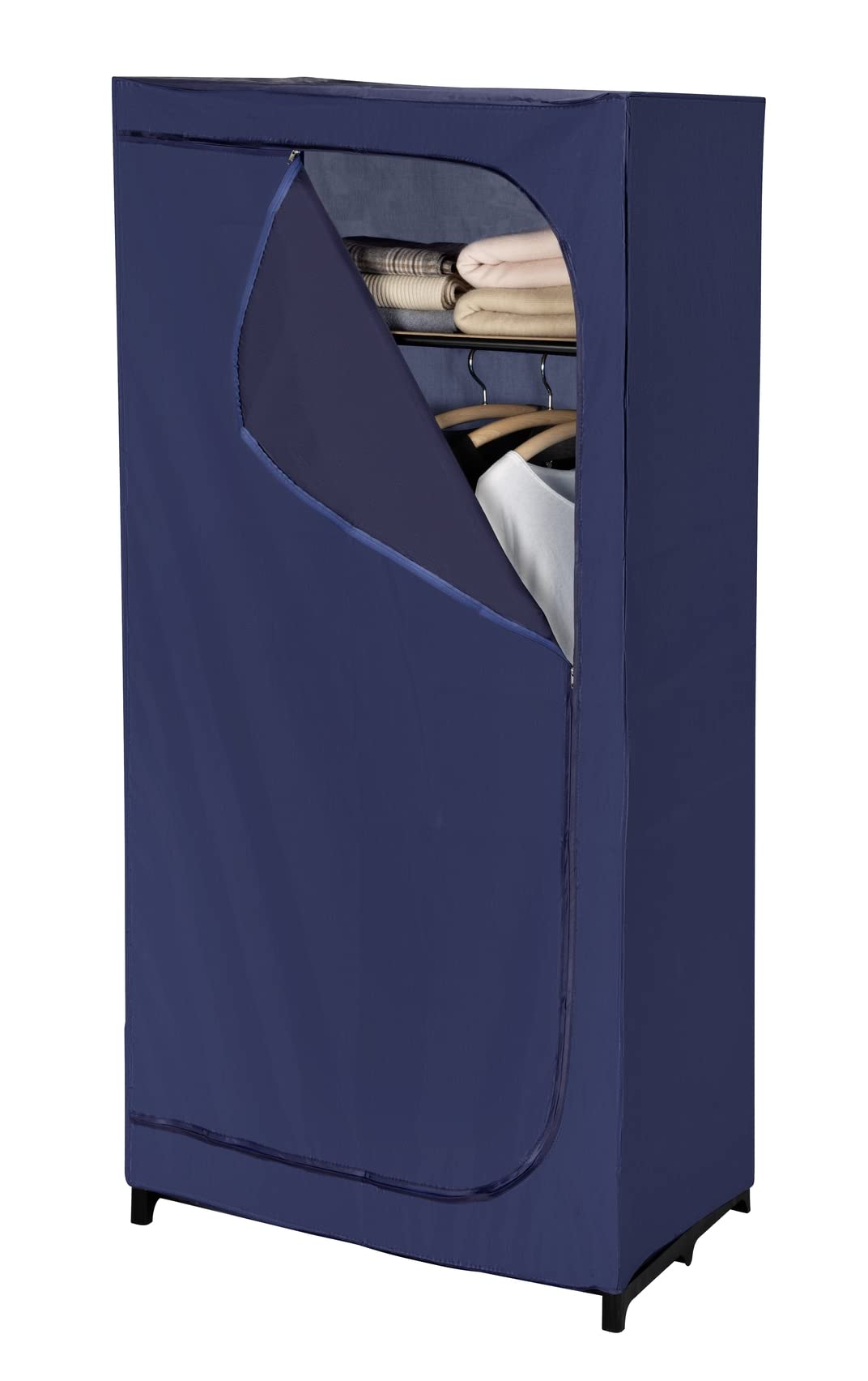 wenko-kleiderschrank-business-75-x-160-x-50-cm-stoffschrank-mit-ablage-und-kleid image 1