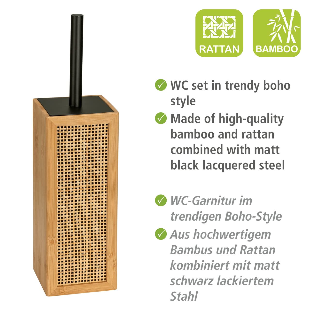 wenko-wc-garnitur-allegre-toilettenb-rstenhalter-bambus-rattan-9-5-x-36-5-x-9-5- image 2
