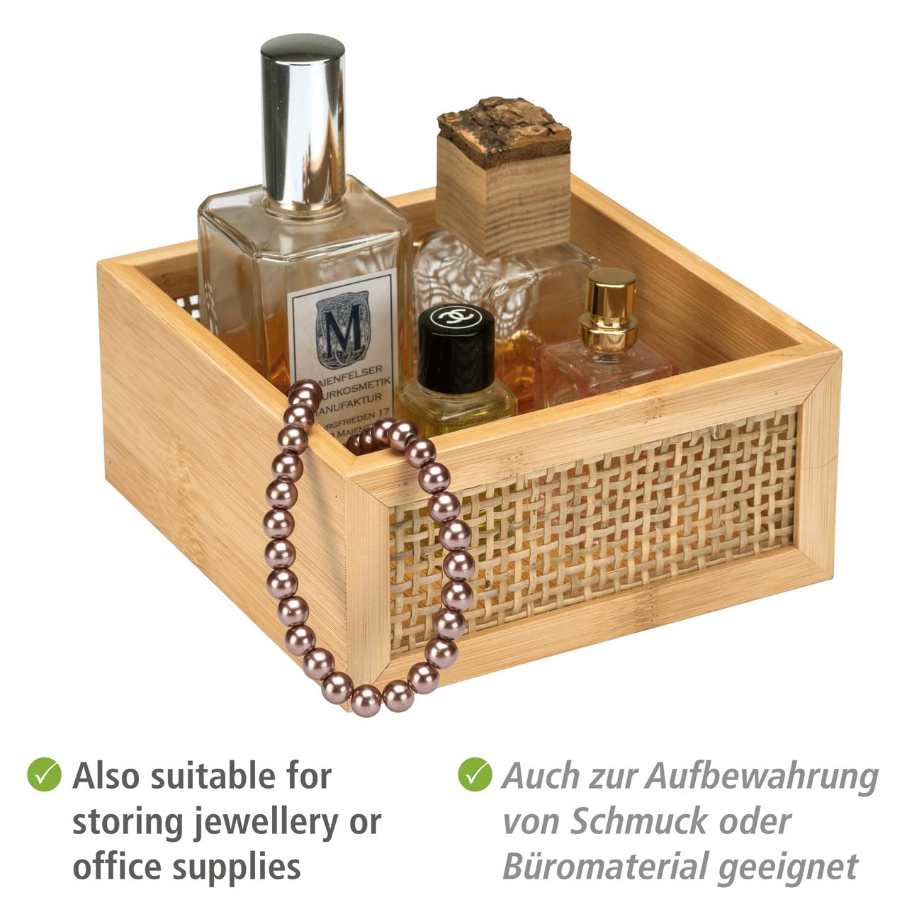 wenko-allegre-m-badablage-bambus-box-mit-rattan-geflecht-15-x-7-x-15-cm-natur image 3