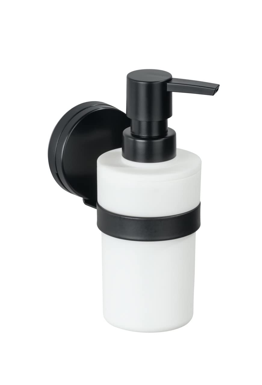 wenko-static-loc-plus-seifenspender-pavia-schwarz-matt-220-ml image 1