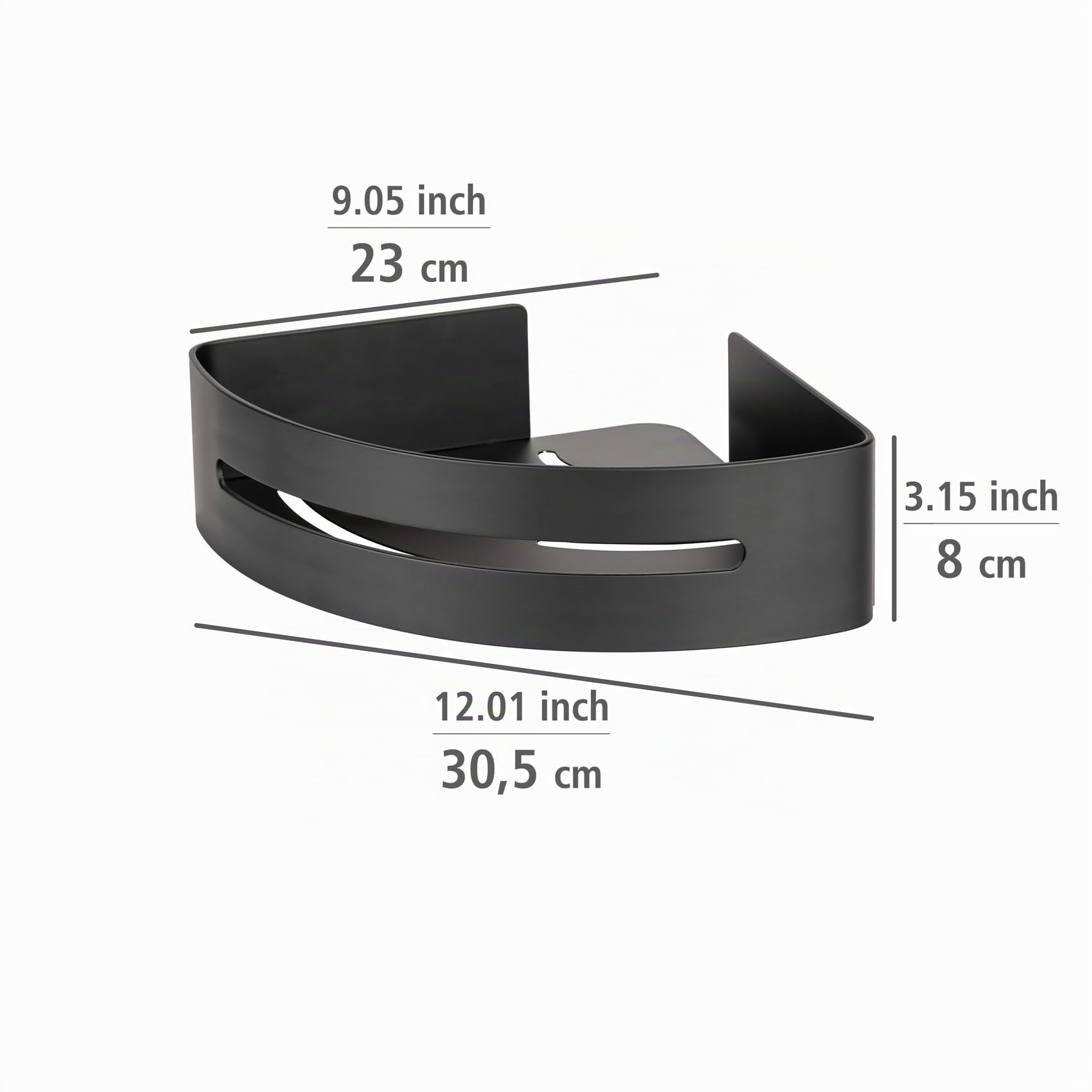 wenko-turbo-loc-bivio-eckablage-duschregal-aluminium-30-5-x-8-x-23-cm-black-matt image 2
