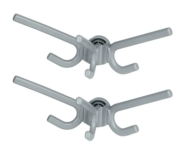 wenko-herkules-haken-2er-set-mehrfach-halter-mit-je-3-haken-grau image 1