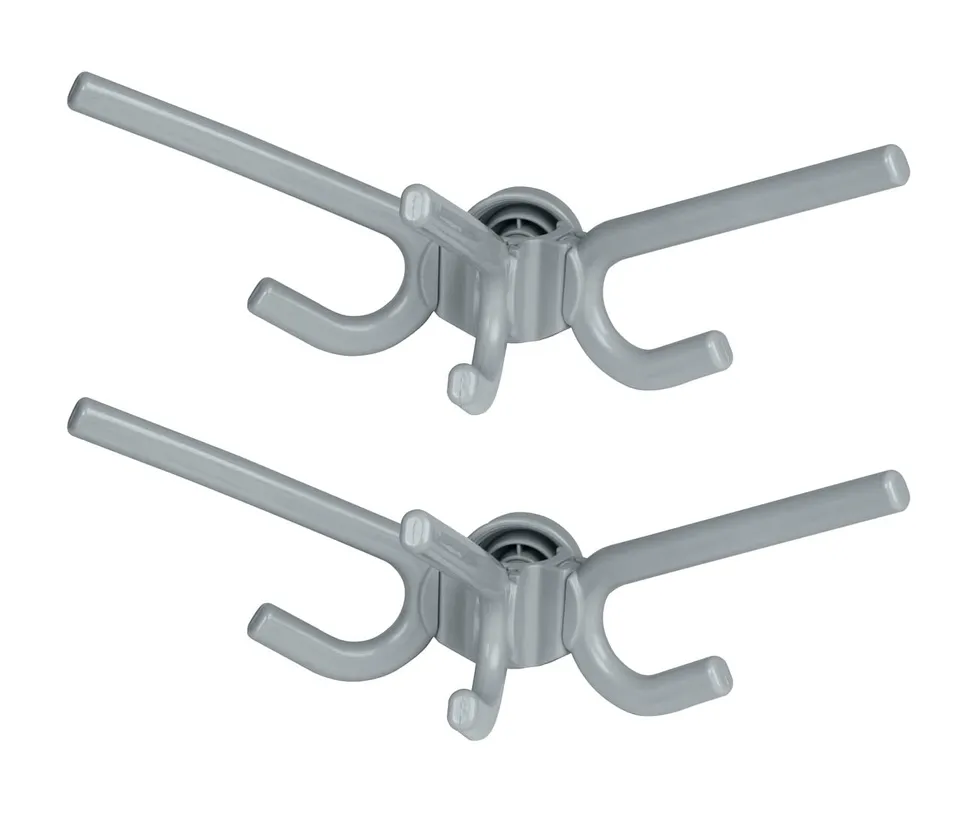 wenko-herkules-haken-2er-set-mehrfach-halter-mit-je-3-haken-grau image 1