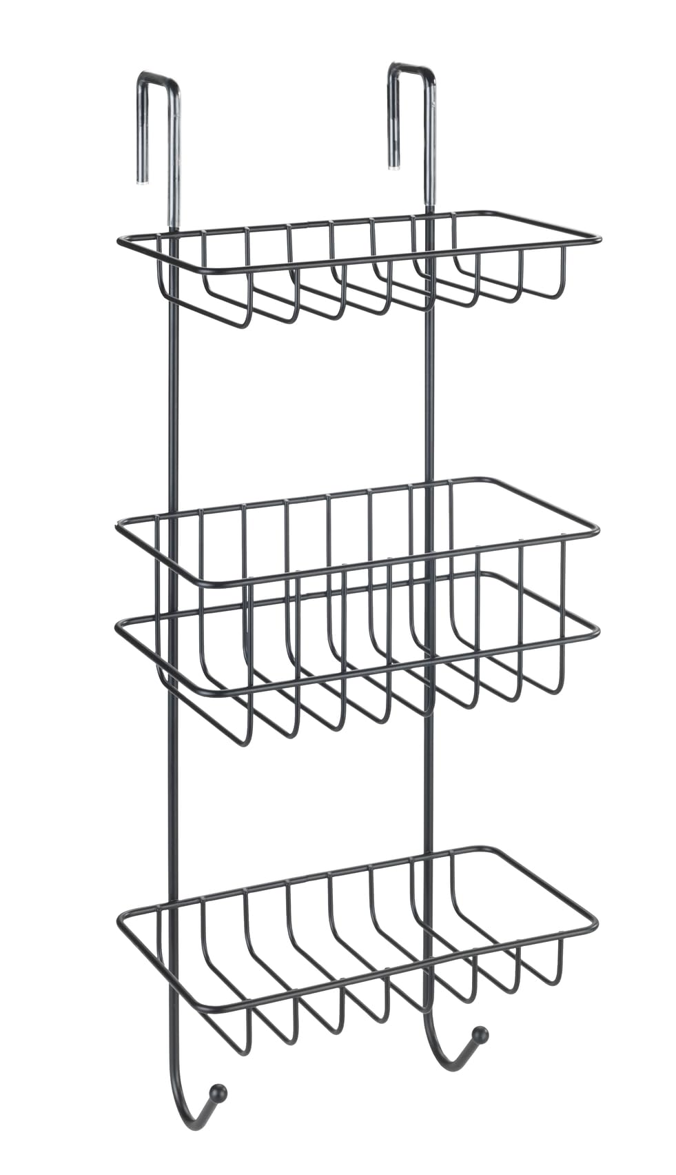 wenko-duschregal-revigo-zum-einh-ngen-3-ablagen-stahl-22-5-x-57-x-18-5-cm-schwar image 1