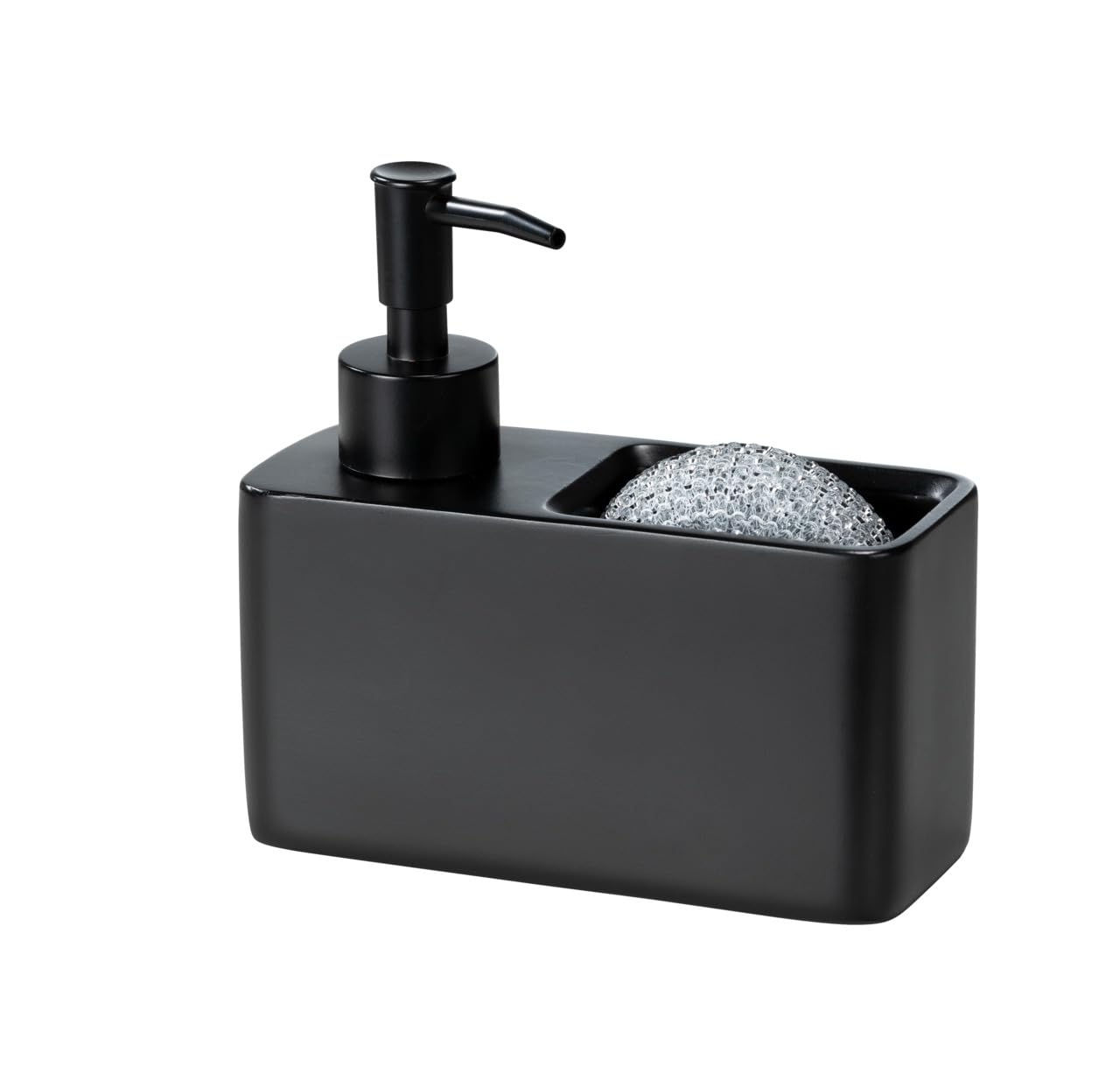 wenko-resa-sp-lmittelspender-150-ml-mit-schwammfach-polyresin-14-5-x-14-3-x-6-cm image 1