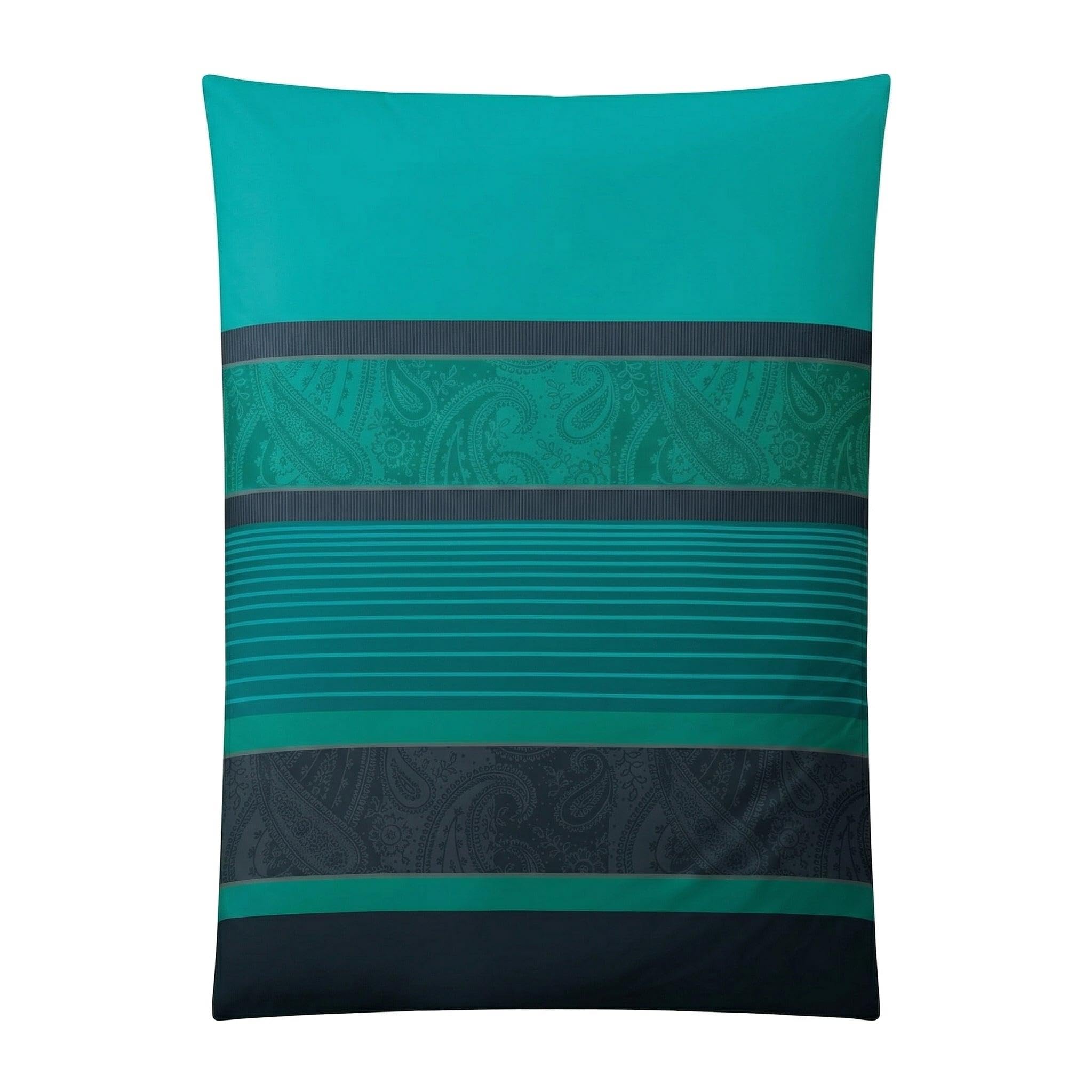 kleine-wolke-bettw-sche-cambridge-mako-satin-135x200-80x80-petrol-baumwolle image 2