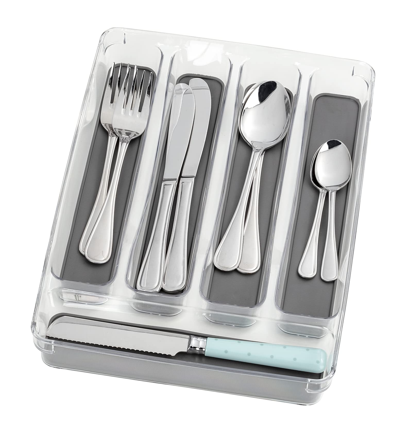 wenko-besteckkasten-6-f-cher-32-x-4-5-x-40-cm-transparent image 6