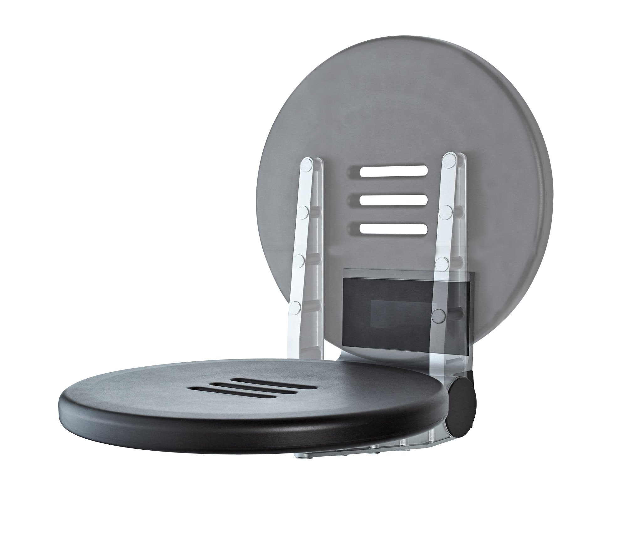ridder-zac-duschklappsitz-klappbarer-duschsitz-zur-wandmontage-36-x-34-cm-schwar image 3