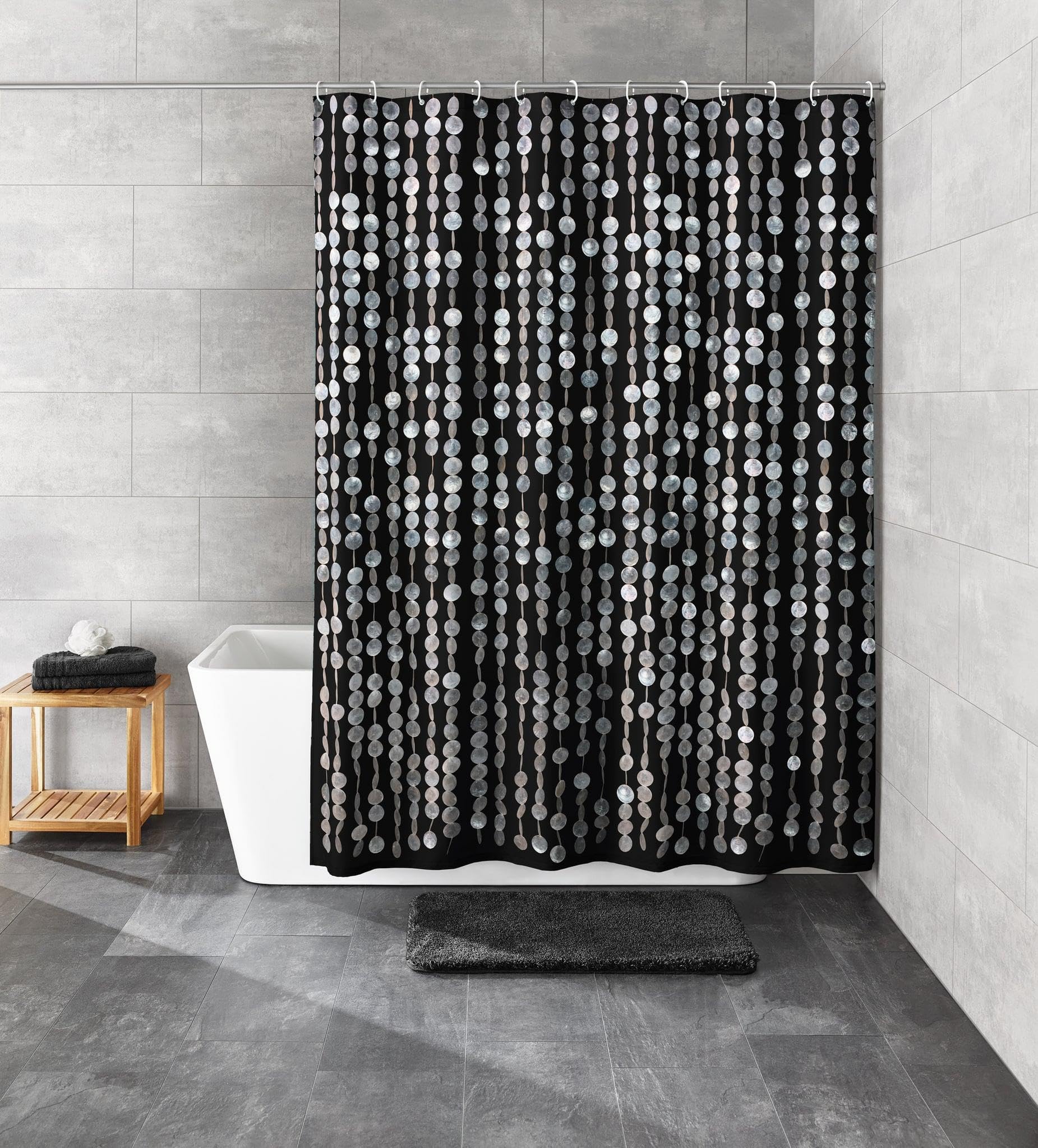 kleine-wolke-duschvorhang-textil-perla-schwarz-180-x-200-cm image 2