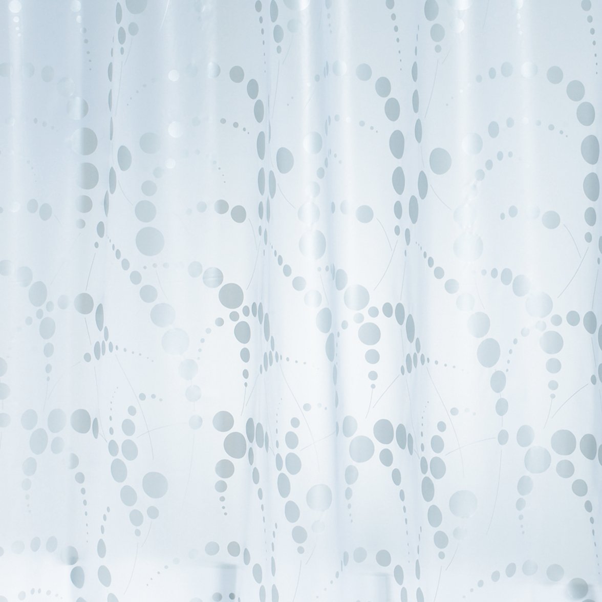 ridder-duschvorhang-folie-180x200-cm-dots-silber-inkl-ringe image 7