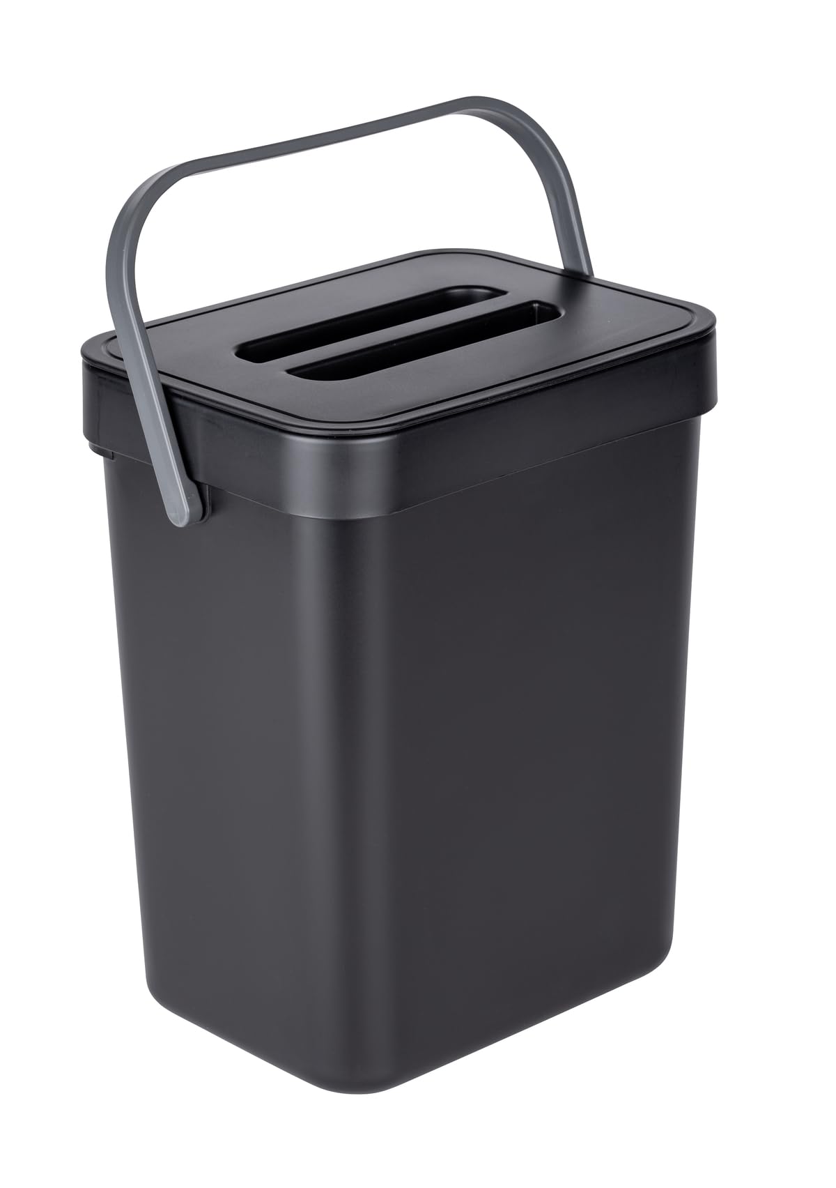 wenko-abfallsammler-tago-mit-griff-5-liter-m-lleimer-schwarz-21x24x17-cm image 1