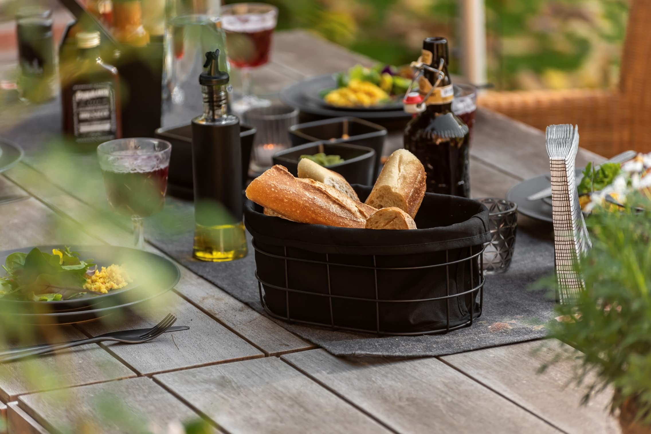 wenko-bela-brotkorb-black-outdoor-kitchen-metall-schwarz-27-x-17-x-11-5-cm image 5