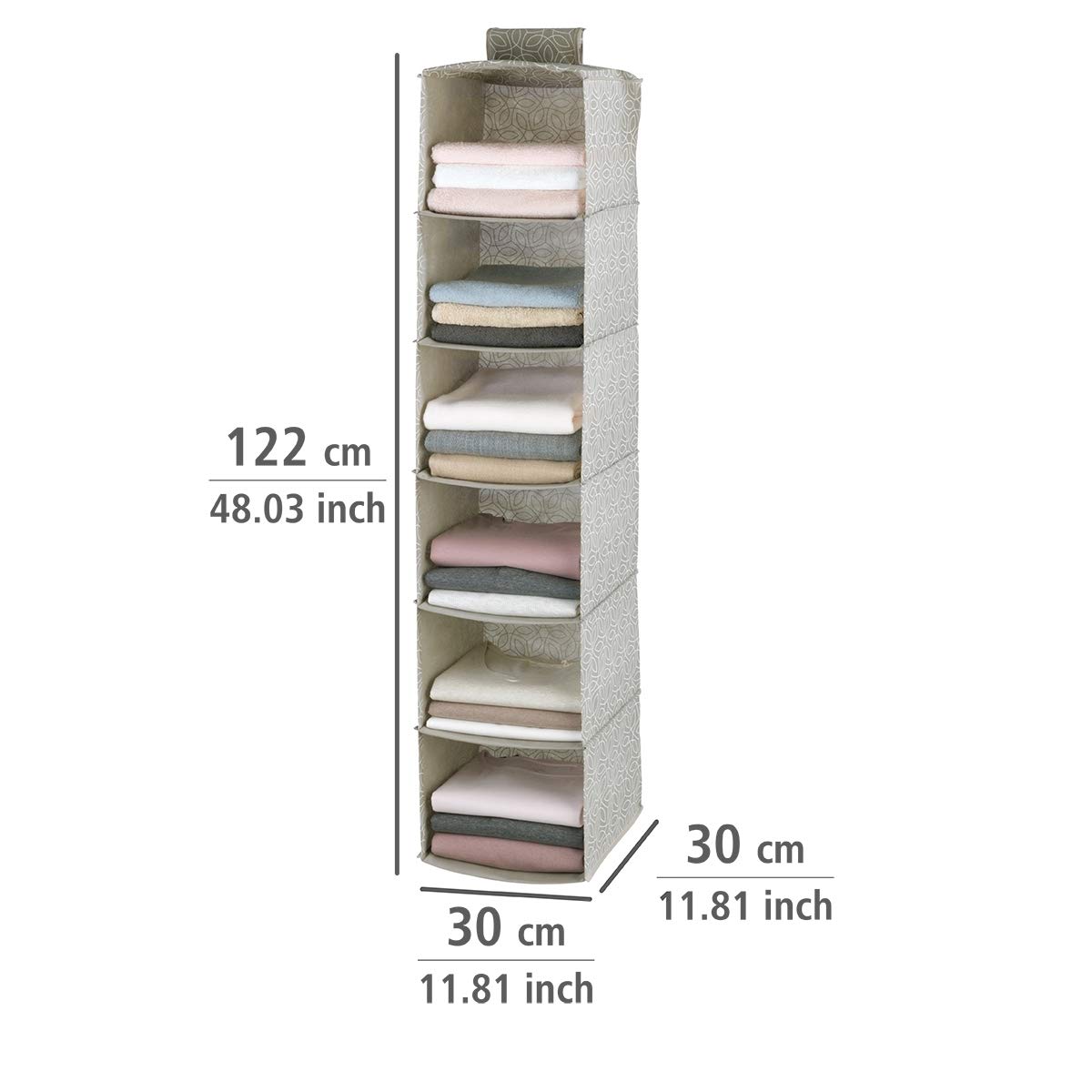 wenko-w-schesortierer-balance-h-ngeaufbewahrung-6-f-cher-30x122x30-cm image 3