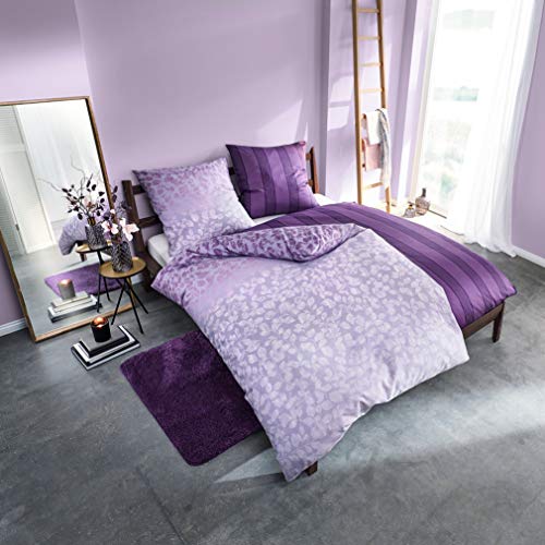 kleine-wolke-florence-mako-satin-bettw-sche-155x220-silber-bl-tter image 5