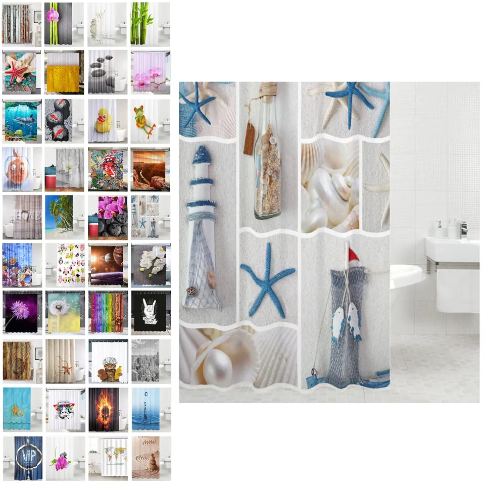 sanilo-duschvorhang-meeresbrise-180-x-180-cm-polyester-wasserdicht-inkl-12-ringe image 1