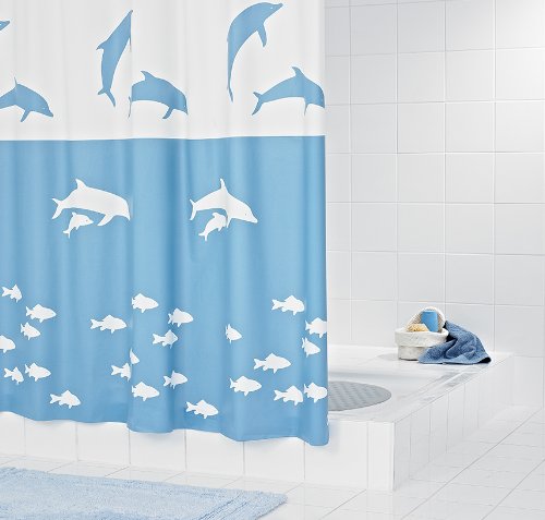 ridder-flipper-duschvorhang-folie-180x200-cm-delfin-fische-inkl-ringe image 8