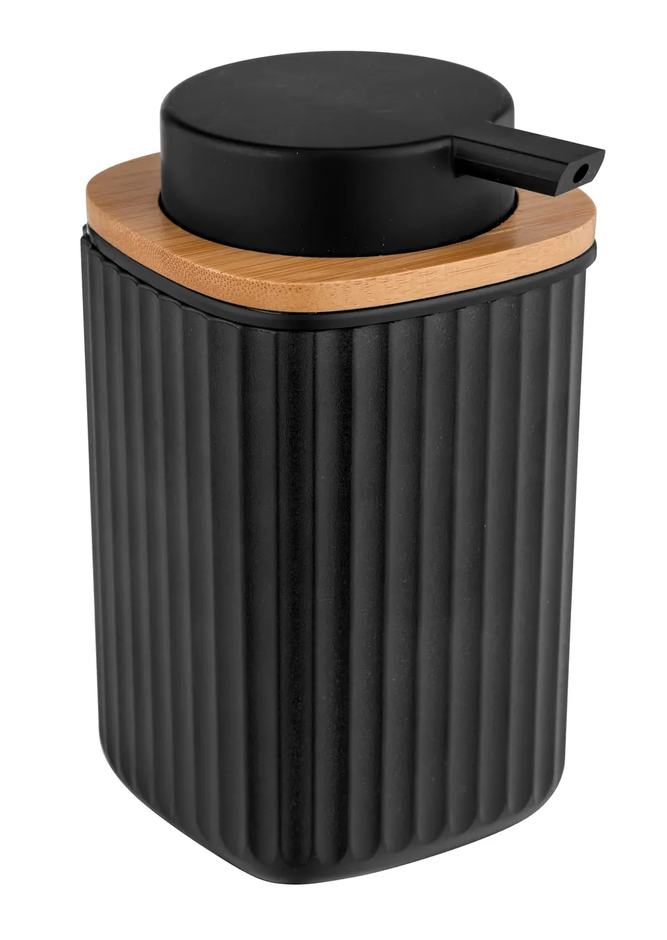 wenko-rotello-seifenspender-250-ml-mit-bambus-deckel-schwarz-natur-8-9x12-7x7-5- image 1