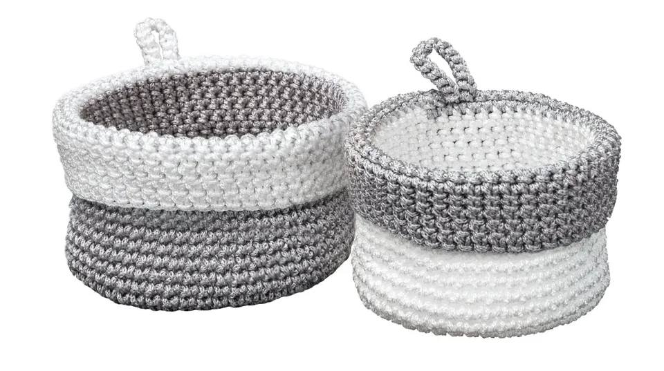 kleine-wolke-aufbewahrungskorb-belana-silbergrau-2-teilig image 1