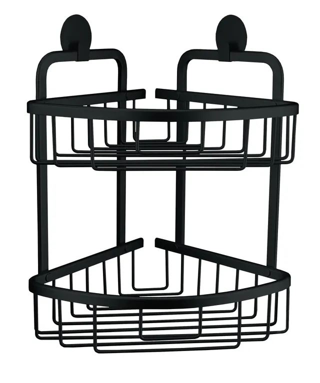 kleine-wolke-rocco-doppelkorb-dreieckig-eck-wandkorb-aus-aluminium-in-schwarz image 1