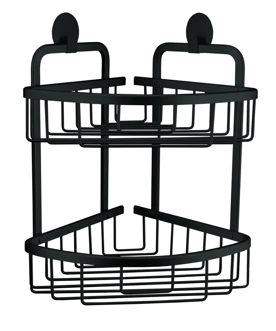 kleine-wolke-rocco-doppelkorb-dreieckig-eck-wandkorb-aus-aluminium-in-schwarz image 1