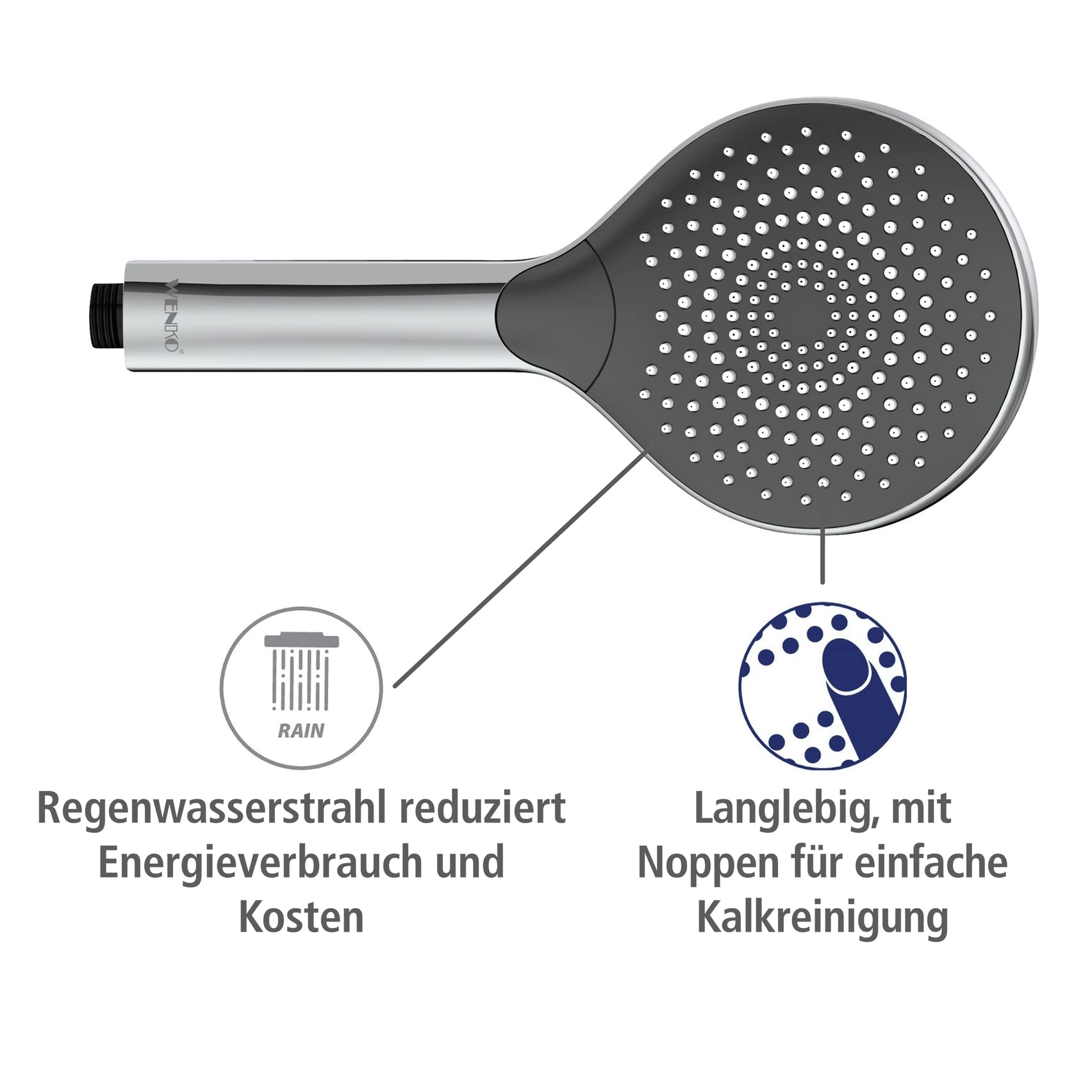 wenko-duschkopf-watersaving-chrom-12-cm image 5