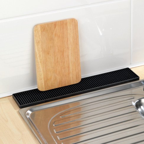 wenko-geschirr-abtropfmatte-slim-schwarz-gummimatte-noppen-42-x-8-cm image 5