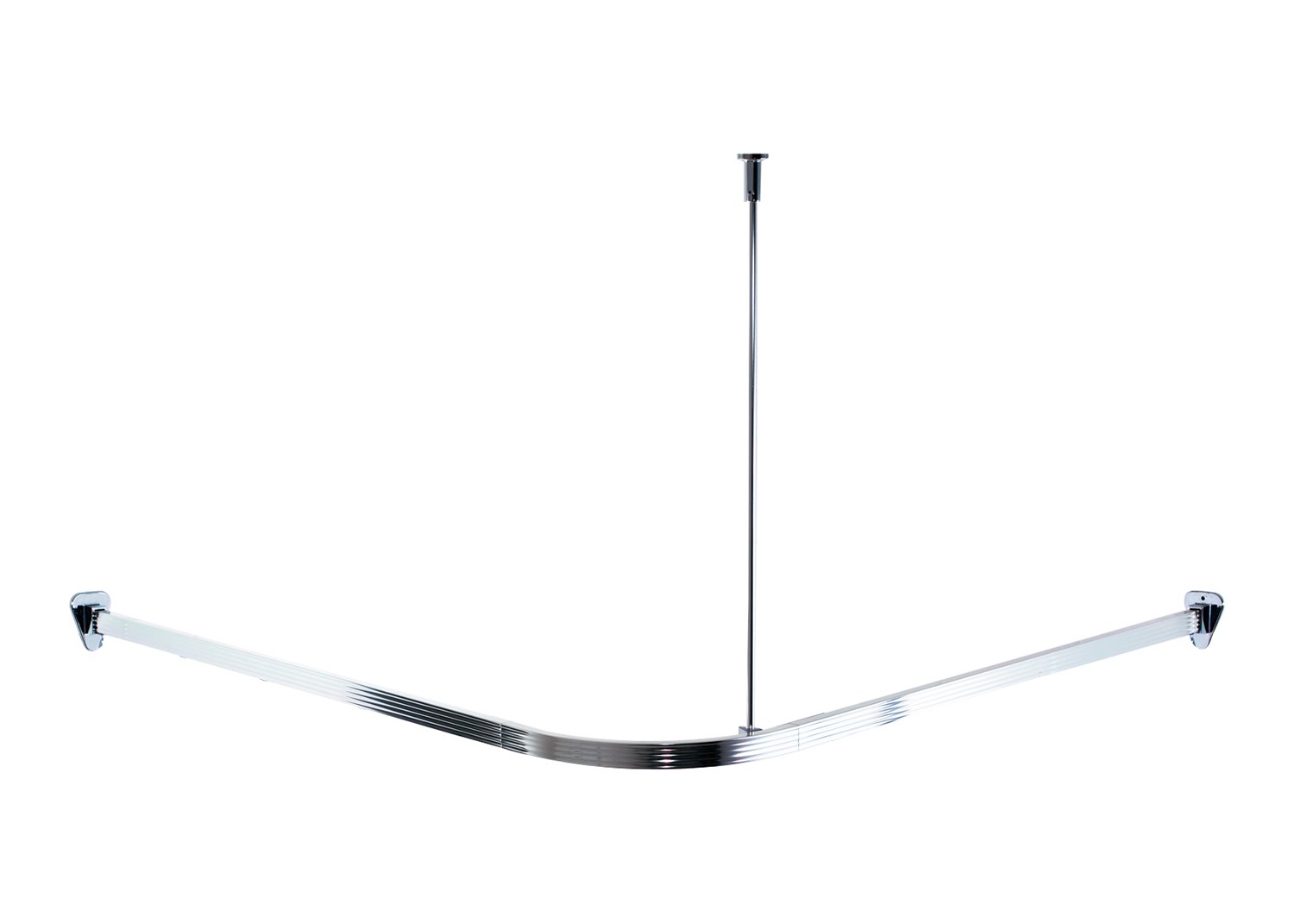 ridder-duschvorhangschiene-vienna-u-form-ca-90-x-90-x-90-cm-aluminium-chrom image 1