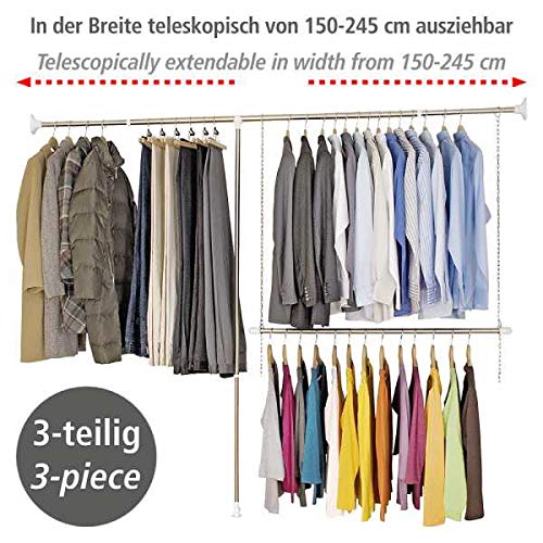 wenko-teleskop-garderoben-set-edelstahl-3-teilig-150-245-x-160-202-cm-silber image 7