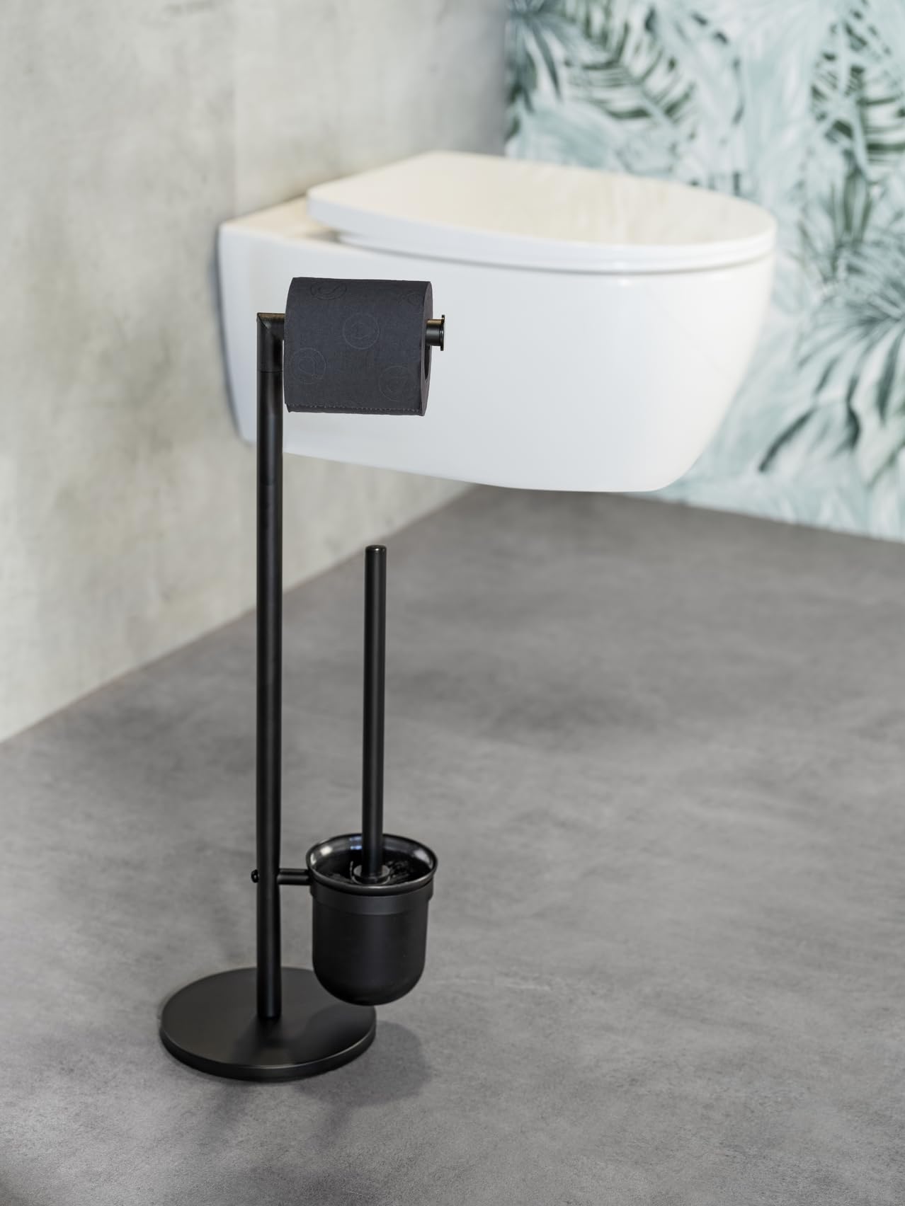 wenko-parus-stand-wc-garnitur-mit-wc-b-rste-schwarz image 5
