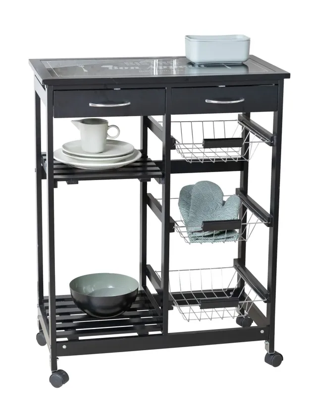 wenko-bon-appetit-k-chenwagen-servierwagen-mdf-schwarz-67x86-5x35-cm image 1
