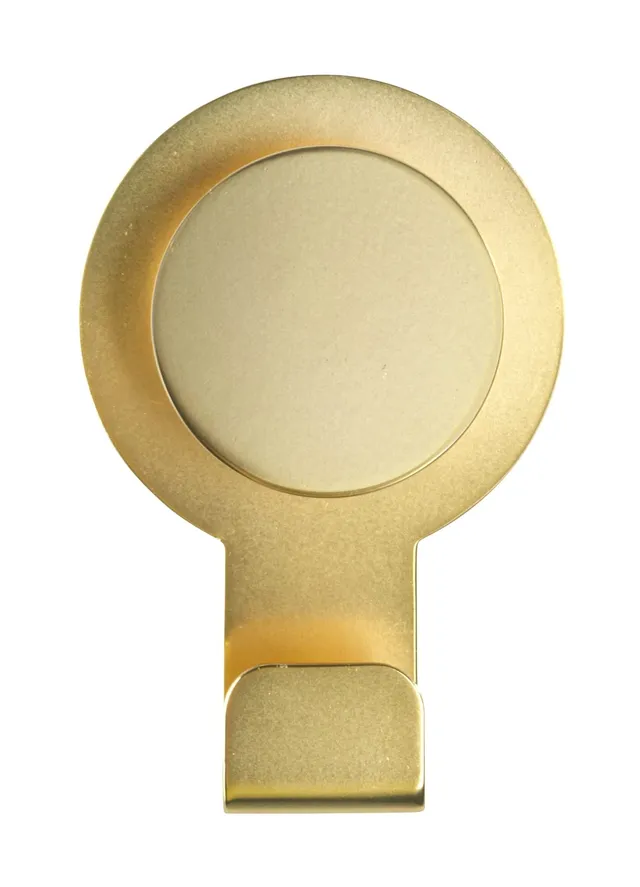 wenko-wandhaken-blandas-gold-matt-klebehaken-ohne-bohren-edelstahl-5-x-7-5-x-2-5 image 1