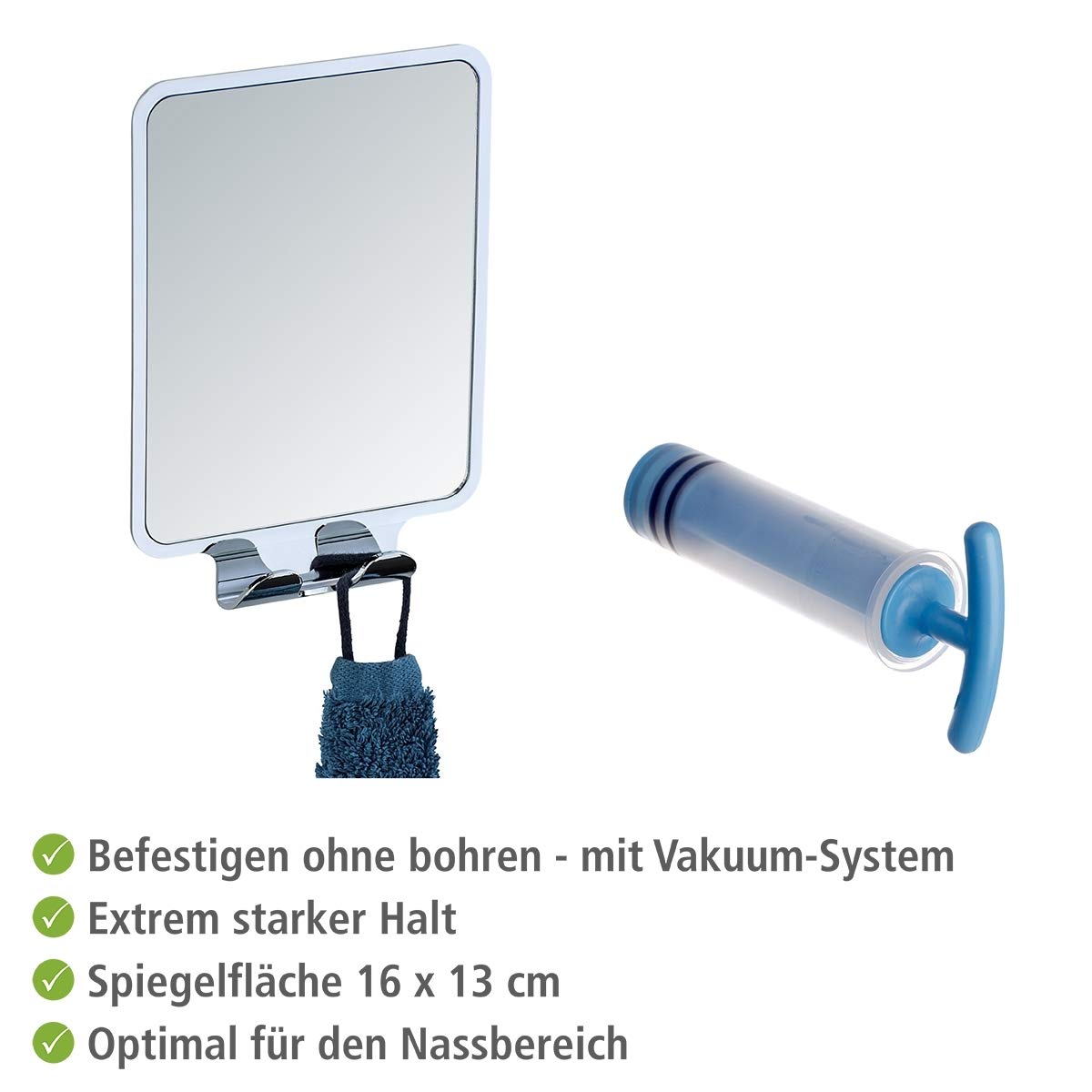 wenko-vacuum-loc-antibeschlag-spiegel-quadro-14-x-19-5-cm-mit-haken-ohne-bohren image 4
