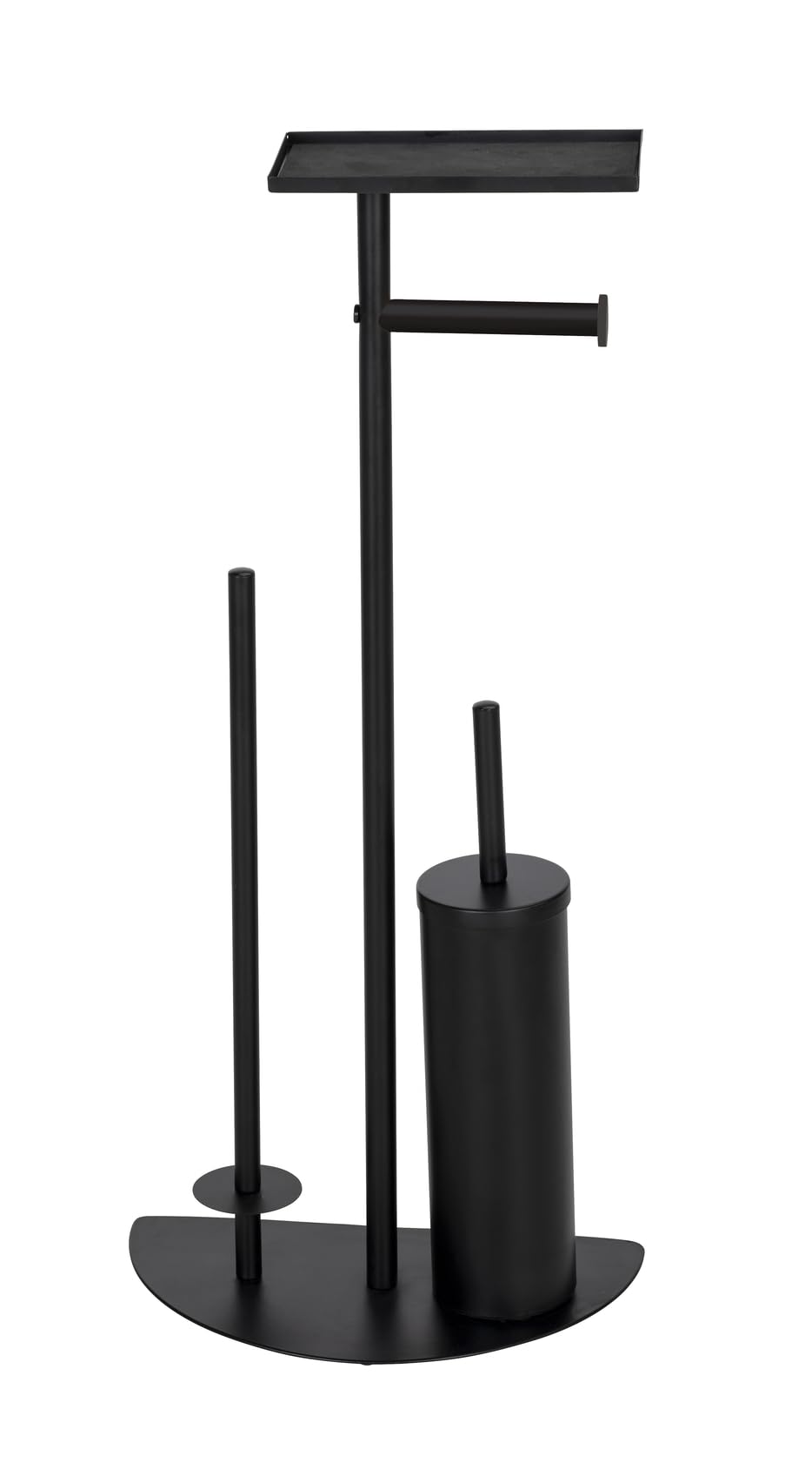 wenko-cosenza-neo-stand-wc-garnitur-4-in-1-edelstahl-schwarz-matt-32-5-x-72-x-17 image 1