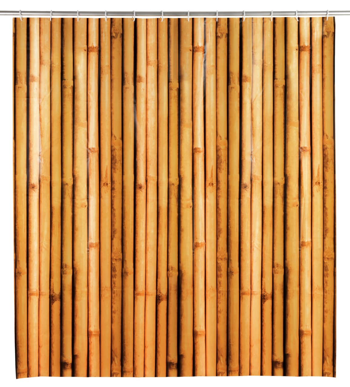 wenko-duschvorhang-bambusa-braun-180-x-200-cm image 1