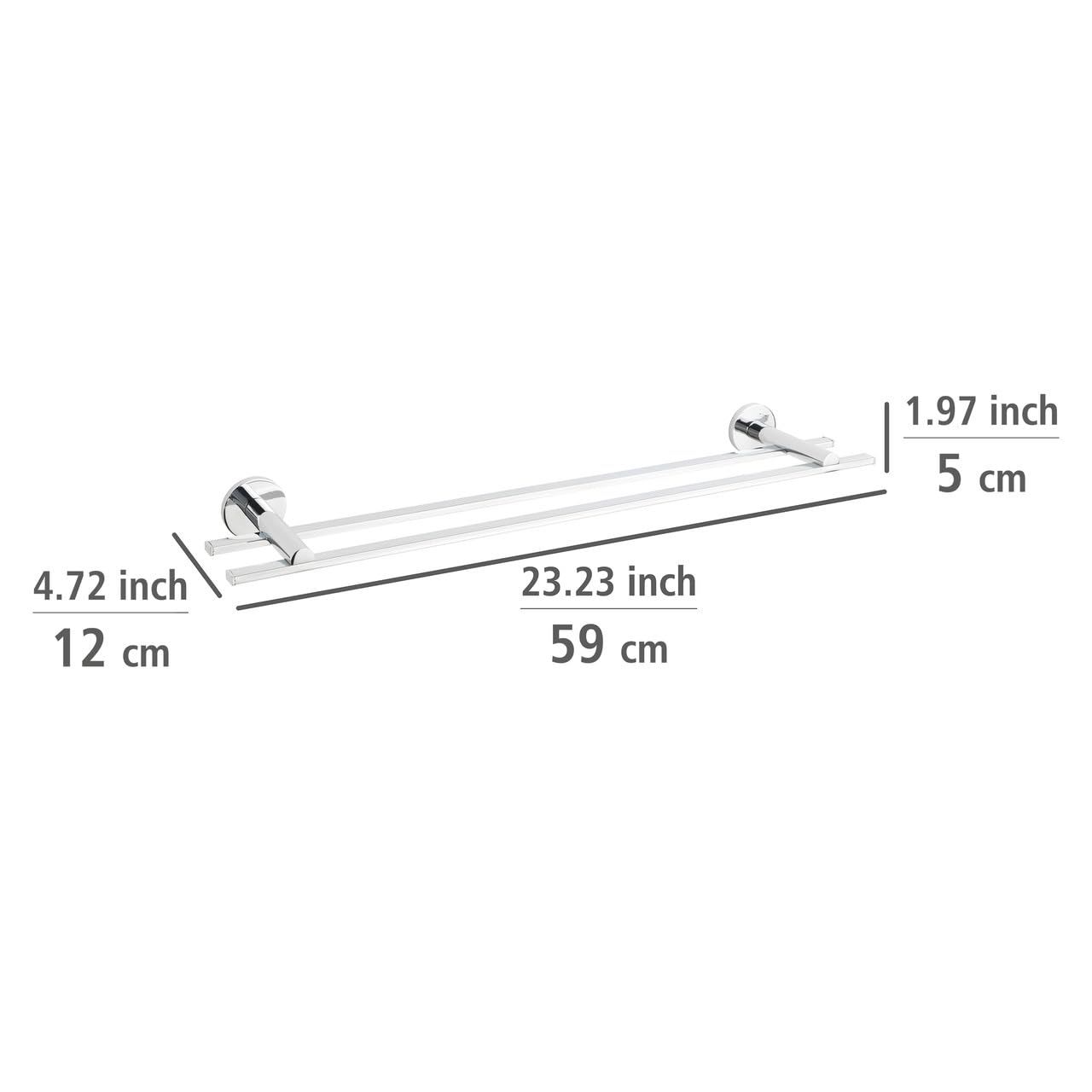 wenko-uv-loc-isera-badetuchstange-duo-59-5-x-5-x-12-cm-vierkantrohr-chrom-ohne-b image 5