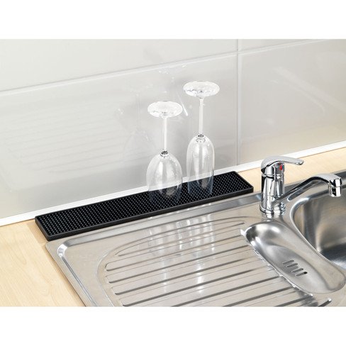 wenko-geschirr-abtropfmatte-slim-schwarz-gummimatte-noppen-42-x-8-cm image 6