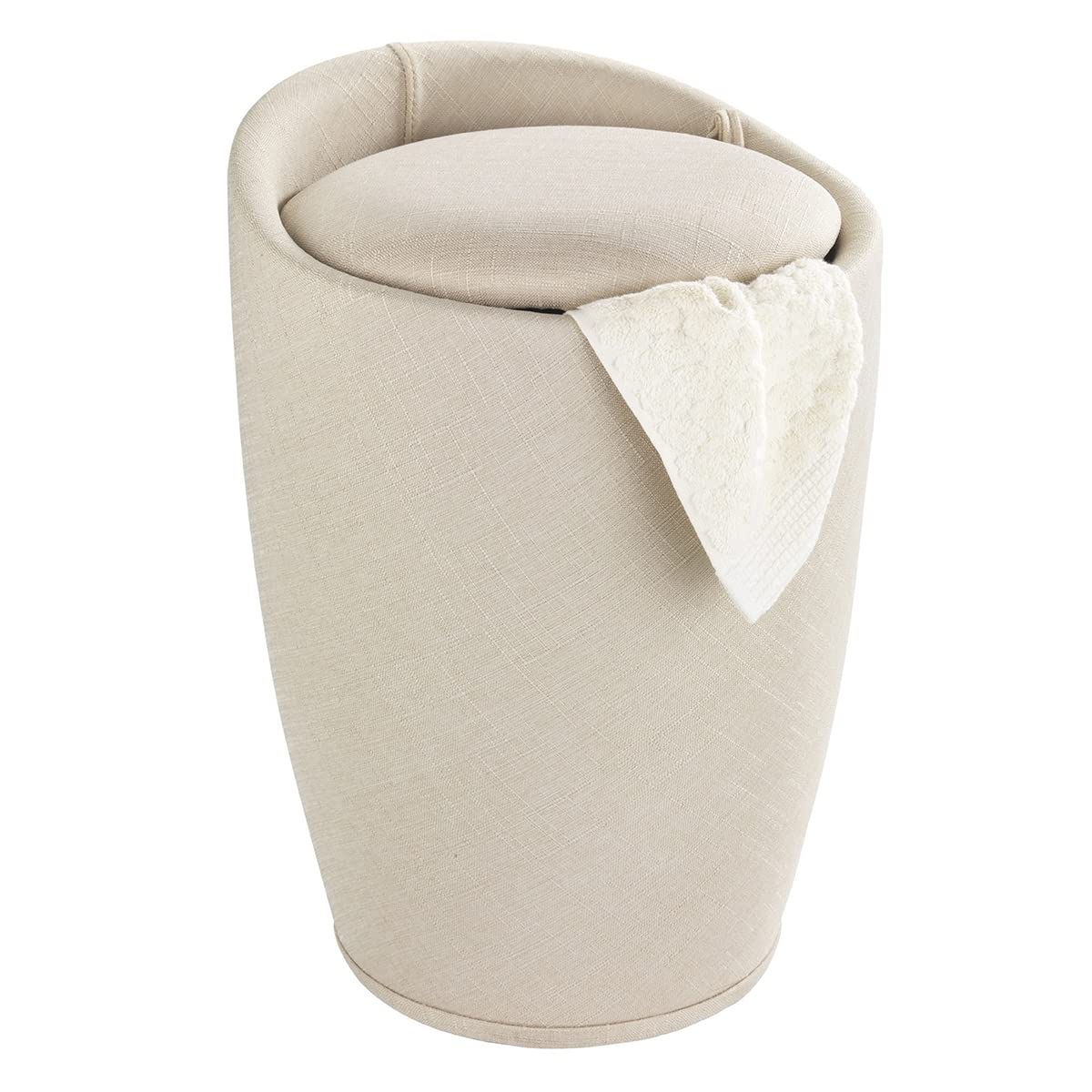 wenko-candy-badhocker-mit-stauraum-20-l-beige-leinen-optik image 1