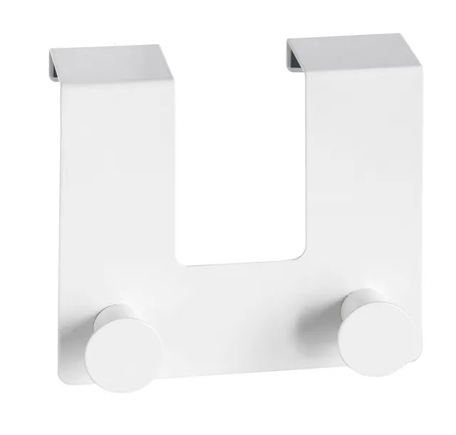 kleine-wolke-twin-door-hooks-doppelt-rhaken-wei-metall-12-5-cm image 1
