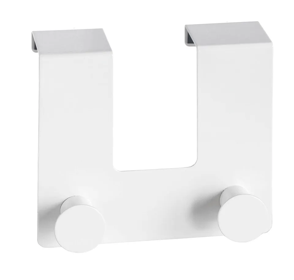 kleine-wolke-twin-door-hooks-doppelt-rhaken-wei-metall-12-5-cm image 1